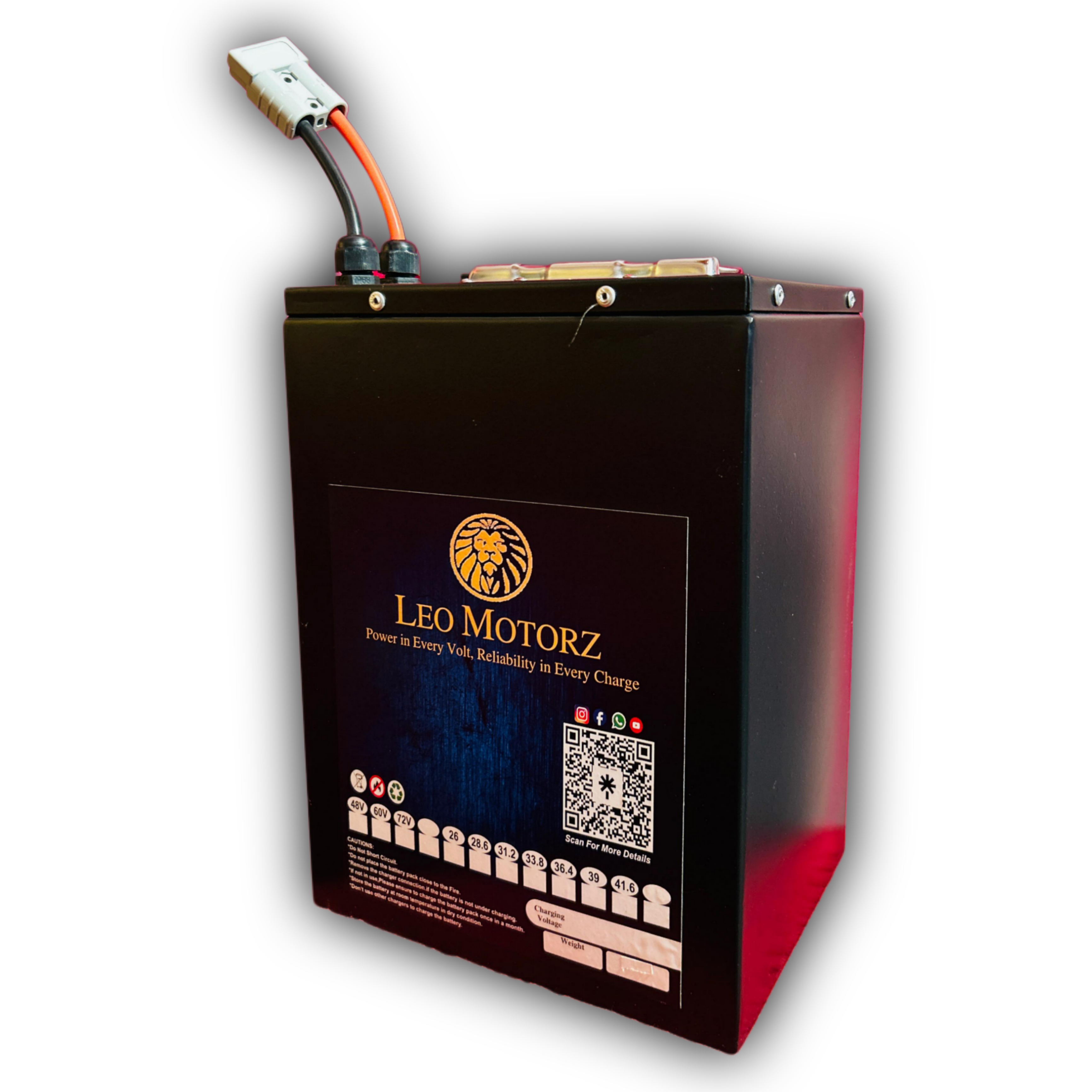 72V 36.4AH Smart Lithium Battery with bluetooth connectivity